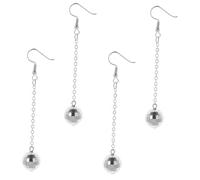 Beaupretty 2 paires Boucles Oreilles Disco Pendantes Miroir Ornements Étincelants Bijoux Alliage pour Femme Design Créatif et Éclatant pour Soirées Festives