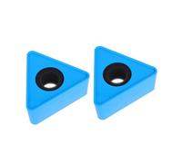 Beaupretty 2 pièces Abs Microphone Flag Station Triangle Shape Portable Interview Mic Logo Holder Pack Compatible With Microphones Easy Carry And Logo Display