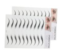 Beaupretty 2 Pièces autocollants de sourcils 3d sourcils de tatouage maquiller le visage sourcils autocollant stickers sourcils etiquette autocollante pochoirs à sourcils sourcil artificiel