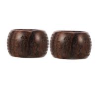 Beaupretty 2 Pièces Bague de marquage tabby anneau de doigt de pouce bague en bois naturel bague élégante bijoux bague accessoire de doigt bague à bois décoration de doigt femmes bagues