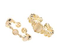 Beaupretty 2 Pièces Bague Ouvrante Œil de Chat pour Femmes de Accessoires de Bijoux Élégants pour