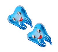 Beaupretty 2 pièces Ballons Forme Dent Shower Ballons Aluminium Thème Dents Décorations Fête Anniversaire Dentiste Décorations Graduation