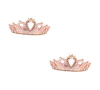 Beaupretty 2 Pièces Bandeau De Couronne De Filles Diadèmes De Princesse Pour Petites Filles Couronne De Filles Bandeau De Filles Diadème De Filles à La Mode Décor De Bandeau Strass