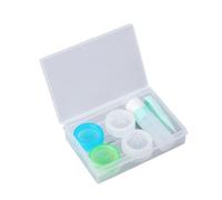 Beaupretty 2 pièces Boîte à Lentilles de Contact Double Verte avec Rangement et Outils de Port Étui Rigide Compatible Toutes Marques Séparation Gauche-Droite Remplacement Trimestriel