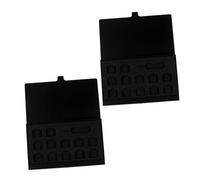 Beaupretty 2 pièces Boîte de Rangement Mémoire Slots Alliage avec Aiguille Étui Compact et Résistant pour Cartes Nano Sim et Micro Mémoire Protection Anti-poussière et Humidité Noir