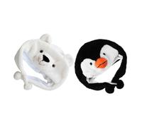 Beaupretty 2 Pièces Bonnet Garçon Fille Animal Cartoon Pingouin Ours Polaire Doux Chaud Multisaison pour Fêtes et Cosplay