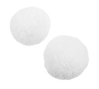 Beaupretty 2 Pièces Boules Floquées pour Sapin Décoration De Bonhomme De Fournitures Créatives Pompon Boules à Pompons Fait Main Peluche De Noël Décoration De Noël