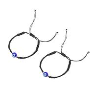 Beaupretty 2 Pièces Bracelet Œil Protecteur Halloween Tressé Noir en