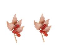 Beaupretty 2 Pièces Broche Vintage Dame Revers Broche Pour Femme Petit Broches Et Épingles Pour Femmes Partir Broche Feuille D'érable Pour Femmes Feuilles Ancien Perle