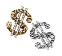 Beaupretty 2 Pièces Brooch Pins Symbol Fashion Jewelry For Men Lightweight Alloy Lapel Pin Hip Hop Accessory For Suits Shirts Hats