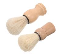 Beaupretty 2 Pièces brosse à barbe brosse nettoyage se raser la brosse blaireau de voyage brosse de nettoyage du visage brosse de coiffure brosse à cheveux de coiffeur Bois Brun