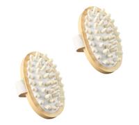 Beaupretty 2 pièces Brosse de Massage Éponge Exfoliante Longue Manche pour Bain pour Relaxation et Circulation Matériau Naturel et Sûr