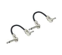 Beaupretty 2 pièces Câbles Patch Pédale Guitare Électrique Plat Argenté Connecteur Effets Instrument Durable et Flexible pour Guitares et Basses