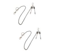 Beaupretty 2 Pièces Chaîne de pour Jeans Accessoire Punk Hip Hop Chaîne Décorative pour Pantalons Parfait pour Fêtes Sorties