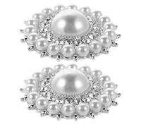 Beaupretty 2 Pièces Clips de Chaussures pour Femmes avec Perles Imitation et Cristaux Boucles Amovibles Métal pour Mariage et Bureau Décoration Élégante pour Talons Hauts Lot
