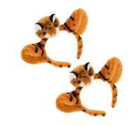 Beaupretty 2 Pièces Coiffe petit tigre en peluche de fête de tigre accessoires de costumes d'animaux Accessoire de costume pour filles Accessoire de costume animal bandeau mignon