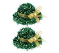 Beaupretty 2 Pièces Coiffure De La Fête Irlandaise Petit Pâté Accessoires De Cheveux Pour Femmes Petits Chapeaux Verts Filles Trèfle Accessoires De Cheveux De Décoration Plastique