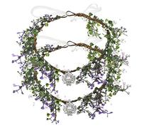 Beaupretty 2 Pièces Couronne de Fleurs Handmade Bandeau Floral Élégant avec pour Femmes Accessoires de Cheveux pour Mariage et Fête