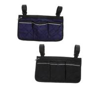 Beaupretty 2 Pièces de Rangement Latéral pour Pochette Multi Poches avec Bande Réfléchissante Organiseur et Compact pour Accoudoir de Fauteuil Compatible Déambulateurs et Rollators