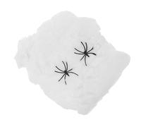 Beaupretty 2 Pièces Décoration Lumineuse Halloween en Coton et Plastique Toile D'araignée et Blanche Légère Facile à Installer pour Fêtes d'halloween et Décorations DIY de Fenêtres