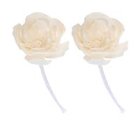 Beaupretty 2 Pièces Diffuseur de Fleurs de Pivoine avec Corde en Fibres Naturelles, Diffuseur D'huiles Essentielles Décoratif en Papier de Rotin, Améliore la Qualité de L'air pour Bureau et
