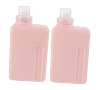 Beaupretty 2 Pièces Distributeurs Liquides Recharges Bouteilles Carrées Plastique Réutilisables pour Gel Lessive Lotion et Shampooing Conteneurs Étanches Multifonctions pour Maison et Voyage