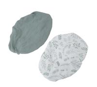 Beaupretty 2 pièces Draps Housse Coton Respirant Draps Housses Ajustés pour Matelas Berceau et Couffin Housse de Lit Ovale Douce et Facile à Laver pour Chambre de Nourrisson