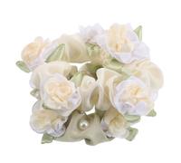 Beaupretty 2 pièces Élastiques Cheveux Fleurs Jasmin Doux -têtes Élastiques pour Chignon et Queue de Cheval Accessoires Élégants pour Femmes Maintien sans Casse Tons Coiffure Rapide