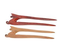 Beaupretty 2 Pièces épingle à cheveux chat hairpin barrette vibesretro baguettes épingle à cheveux en forme de u faux accessoires de cheveux mignons bâtons de cheveux pour petits pains Bois