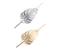 Beaupretty 2 Pièces Épingle à cheveux feuille évidée bijoux de cheveux accessoires pour cheveux anneaux de cheveux pour tresses hairpin hair pin Coiffe féminine caches féminines alliage