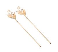 Beaupretty 2 Pièces Épingle à Cheveux Hanfu Pince à Cheveux De Cheveux Baguettes Épingle à Cheveux Rétro Fourches à Cheveux Épingles à Cheveux Bâtons De Cheveux Poils Cuivre Golden