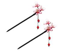 Beaupretty 2 Pièces Épingle à cheveux Hanfu wavy hair hairpin hair topper barrettes hair pin trousse accessoires filet baguettes à cheveux chignon épingle à cheveux cristal