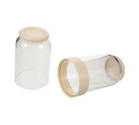 Beaupretty 2 pièces Étui Brosse Dents de Voyage Jaune Crème Porte Brosse à Dents Multifonction Plastique Gobelet Rinçage Portable Rangement Hygiène Bucco-dentaire Compact et Facile à