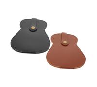 Beaupretty 2 Pièces Étui pour Médiators Cuir PU Emplacements Pochette de Rangement Compacte pour Médiators de Guitare Électrique Ukulélé et Accessoires Musicaux