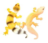 Beaupretty 2 pièces Figurine de Lézard Réaliste Simulation de Décoration Animale pour Jardin et Éducation des Modèle de Mur et Accessoires Prank