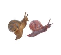 Beaupretty 2 pièces Figurines Escargot Réalistes Modèle Animal Simulé Éducatif pour Garçon Fille Décoration Jardin et Apprentissage Plastique Robuste Imitation Escargot