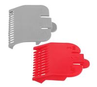 Beaupretty 2 pièces Guides de Coupe pour Tondeuse à Cheveux Professionnelle Accessoires Anti-usure pour Coiffeurs et Usage Domestique Peignes de Protection Polyvalents Gris Rouge