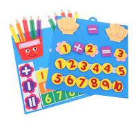 Beaupretty 2 Pièces Jeu Éducatif de Mathématiques Feutre pour Tout Petits Compteurs de Chiffres à Doigts Montessori de Comptage pour Petite Activité Interactive de Développement des