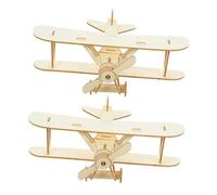 Beaupretty 2 pièces Kit de Modélisme Avion Bois Éducatif Créatif DIY pour Garçons et Filles Améliore la Motricité Fine et Favorise Les Activités Ludiques Groupe