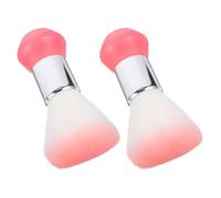 Beaupretty 2 Pièces Lot de 2 Brosses à Cou de Coiffeur 14,5 X 8,4 CM en Poils Nylon Doux pour Nettoyage Cheveux Coupés et Barbe, Brosse Plumeau Professionnelle Rose, Outil Pratique pour Salon