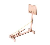 Beaupretty 2 pièces Machine de Basket Bois DIY Éducative Scientifique Créatif pour Garçon Fille et Étudiants Apprentissage Ludique des Principes de Levier et Expériences Scientifiques