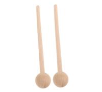 Beaupretty 2 pièces Maillets Bois pour Garçon Fille Bâtons de Percussion Tête Ronde Accessoires Xylophone pour Éducation Musicale Maternelle Sûrs et Clair