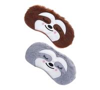 Beaupretty 2 Pièces Masques de Sommeil Garçon Fille Cache Yeux Peluche Singe Doux et Nuit Garçon Fille pour Bureau et Voyage Blocage Lumière Confortable et Mignon