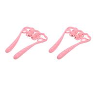 Beaupretty 2 Pièces Massage des cervicales à Double boule massage jambe masseur jambes massage du cou outil de massage manuel masseur de point de déclenchement masseurs de cou d'épaule rose