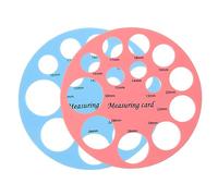 Beaupretty 2 pièces Mesureur Tétons pour Mamelons Outil Portable de Mesure de Bride de Tétine pour Allaitement Carte de Guide de Mesure Pratique Lot de Silicone Rose et Bleu