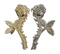 Beaupretty 2 pièces Metal Rose Claw Clips Set Elegant Hair Catch Clamp For Women With Strong Non Slip Hold Stylish Hair Accessories