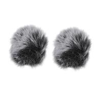 Beaupretty 2 pièces Microphone Windproof Bonnette Gris Noir Protection Bruit Pratique pour Micro à Clip Mousse Absorbante et Protecteur