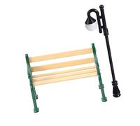 Beaupretty 2 pièces Miniature Banc de Parc Décoratif et Modèle Chaise Longue pour Maison de Poupée Accessoires Miniatures pour Garçon Fille Décoration Intérieure et Jardin