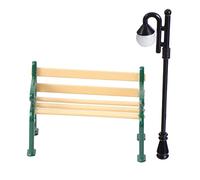 Beaupretty 2 pièces Miniature Banc de Parc et Chaise Décorative Verte Accessoires Maison Miniature pour Garçon Fille et Jardin Intérieur