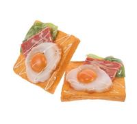 Beaupretty 2 Pièces Modèle Alimentaire De Simulation Faux Toast Fausse Nourriture Réaliste Faire Semblant De Manger Modèle De Artificiel Faux Accessoires Alimentaires PU